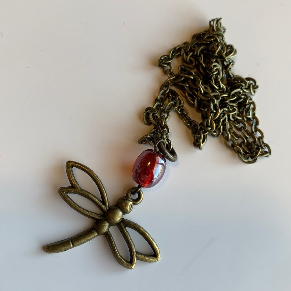 Dragonfly Necklace One of a kind New Handmade - Picture 2 of 7